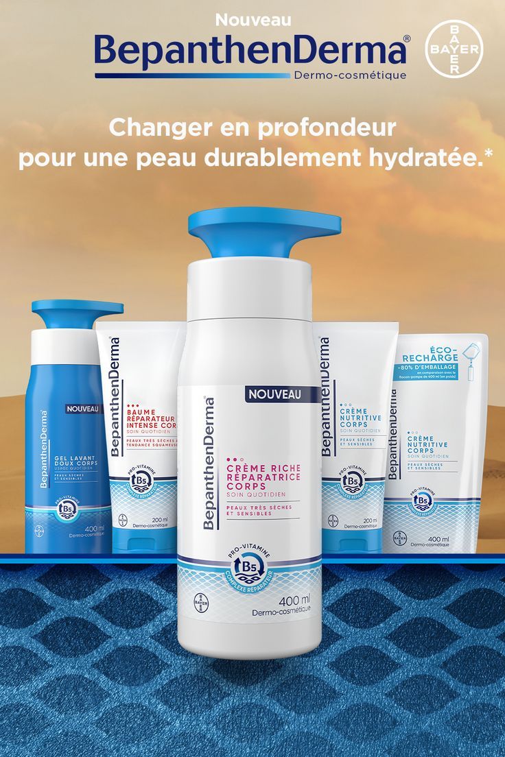 Bepanthen body-care lineup, pro-vitamin B5 family