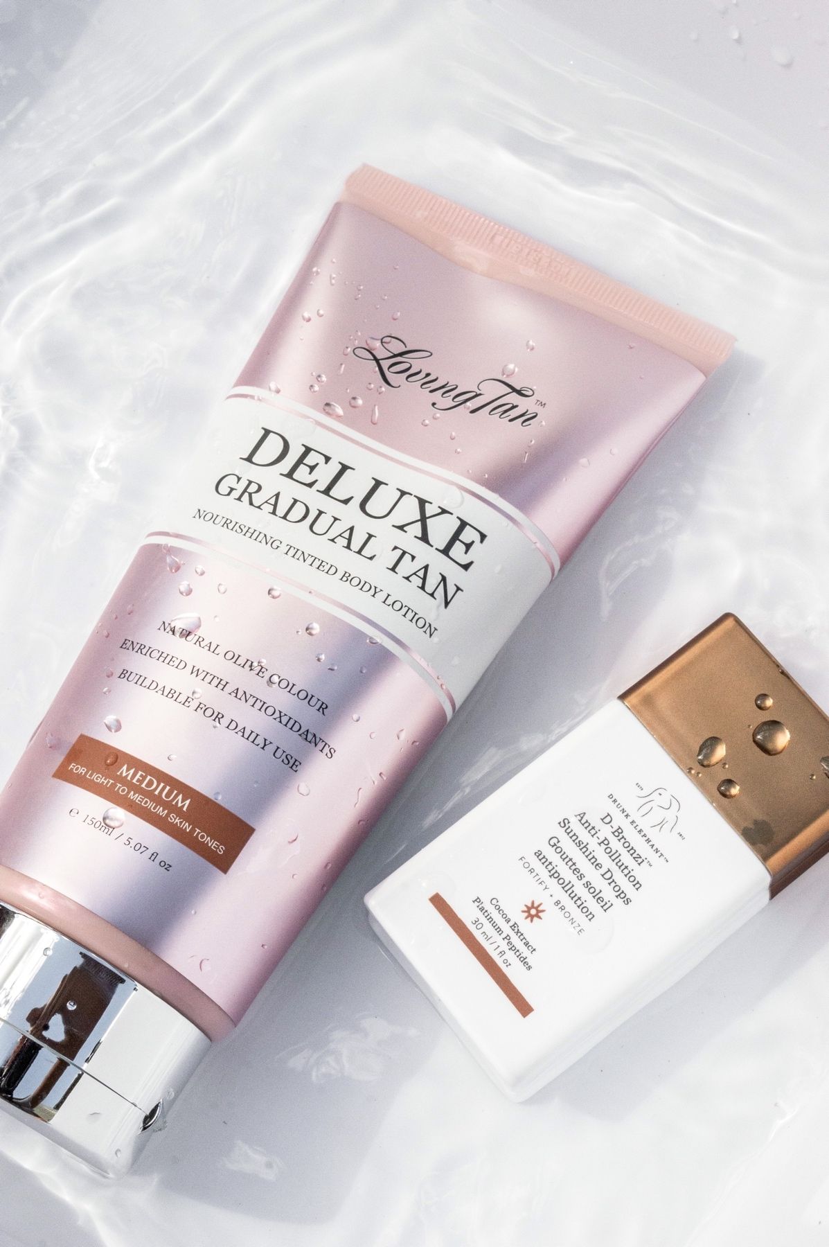 Loving Tan 2 Hour Express Mousse, bronzed editorial portrait